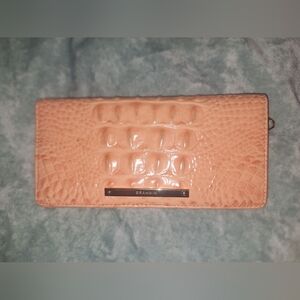 Brahmin Pink Crocodile Embossed Wallet